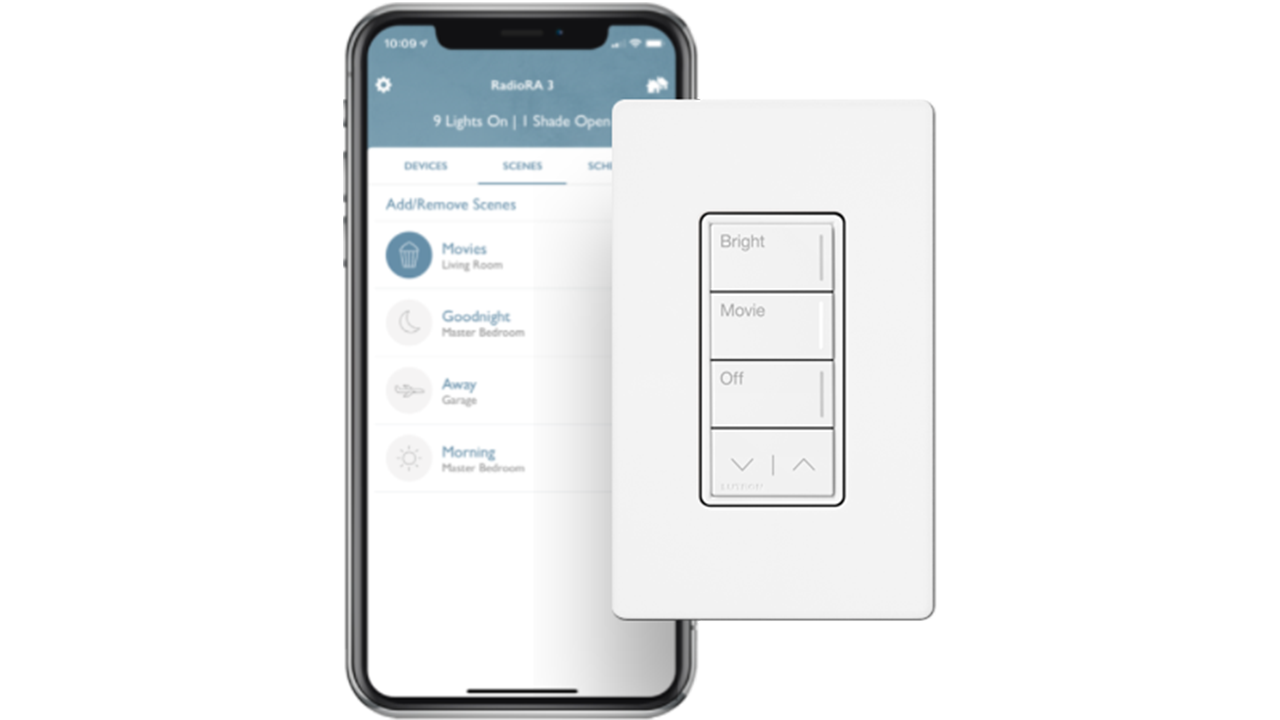 Lutron Controller & Phone App View